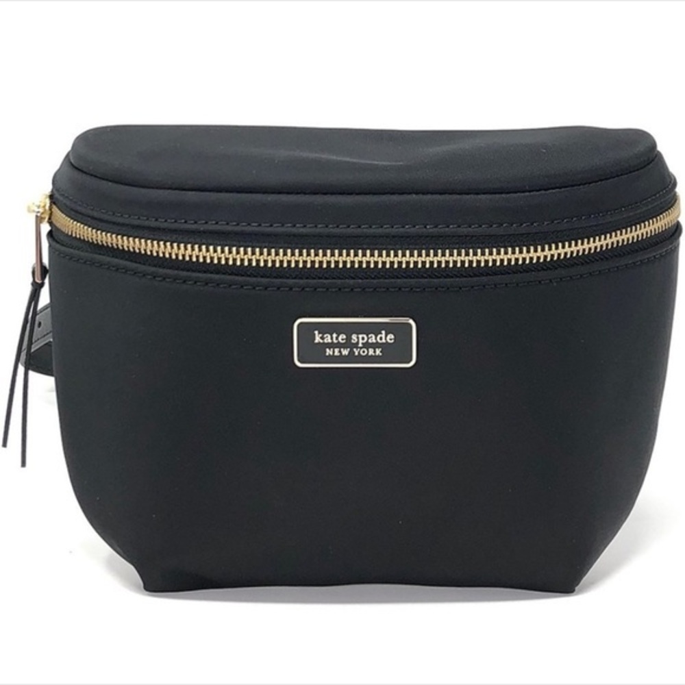 kate spade Black Nylon  Pouch with Gold Hardware